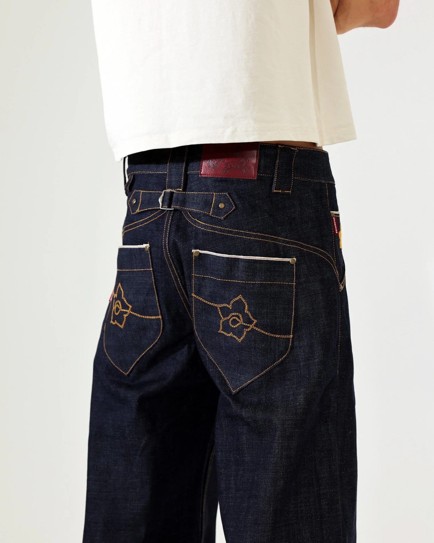 pleated selvedge denim — knackered
